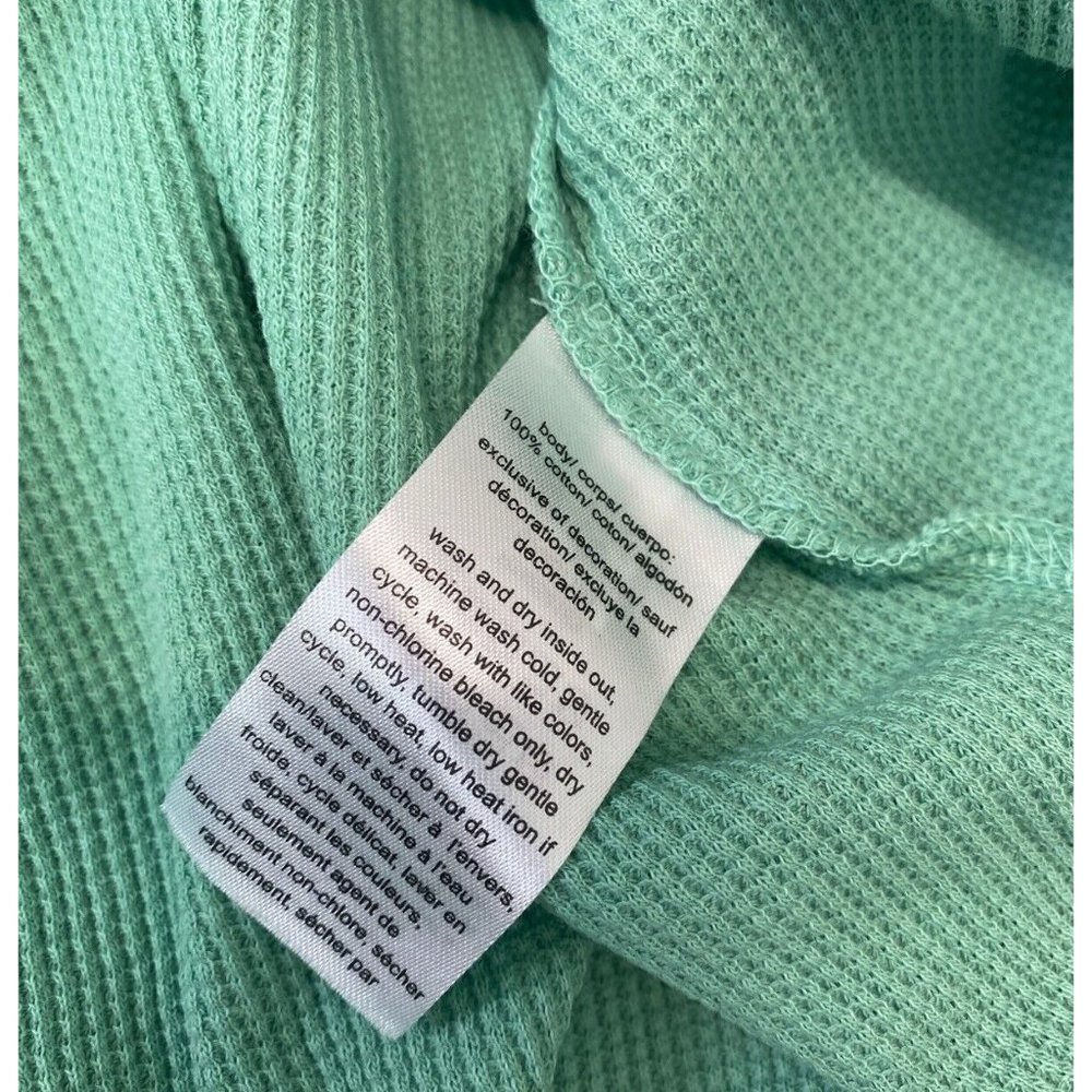 Tommy Hilfiger Cotton Waffle-Knit Turtleneck Top Green Size 3X - Picture 4 of 4